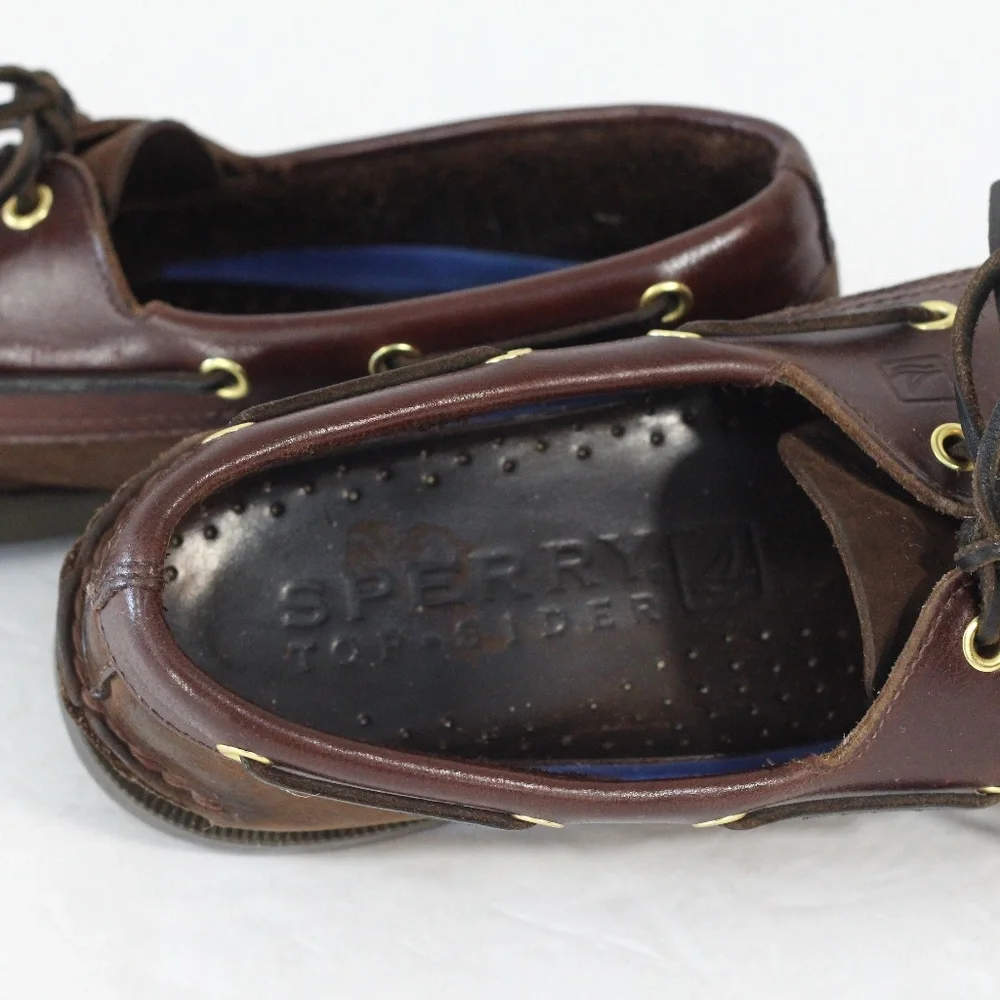 Sperry Original Boat Shoe sz 9 Mens Brown Leather Moccasin